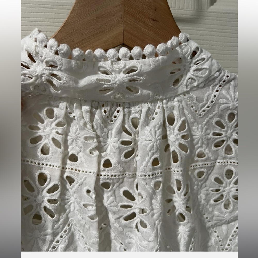 Kate Spade White Eyelet Sleeveless Top - Picture 4 of 6